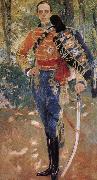 Joaquin Sorolla King Alphonse XIII of uniform cable oil